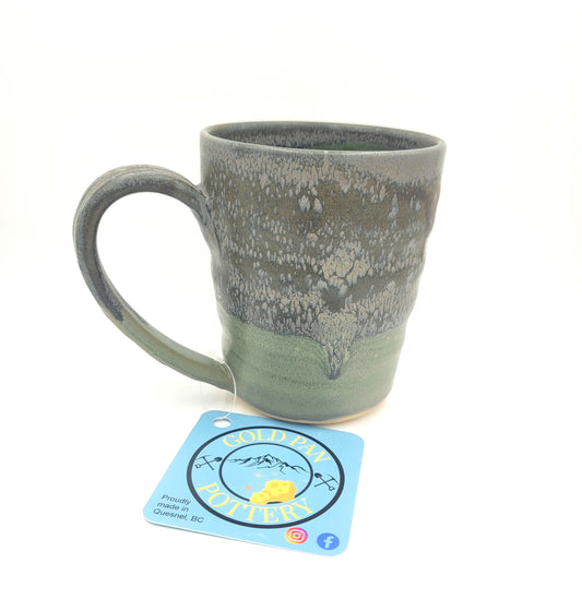 Handmade Pottery Mug, Green Natural Stone